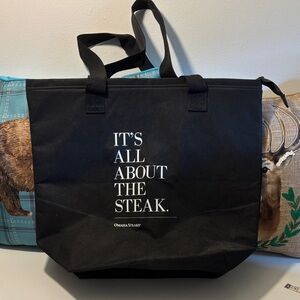 Black Omaha Steaks Insulated Tote Bag